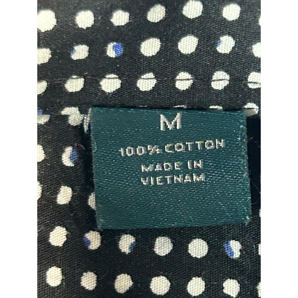 Perry Ellis Slim Fit Men's Medium Black White Dot Button Shirt S - Picture 3 of 9